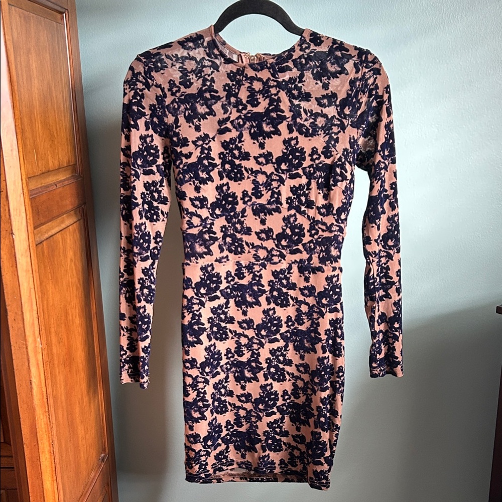 Windsor Black Floral Long Sleeve Dress
